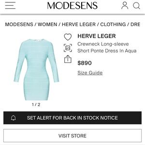 🪩HERVE LEGER ICON LONG SLEEVE DRESS🪩